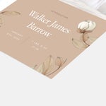 Taupe Botanical Baby Announcement
