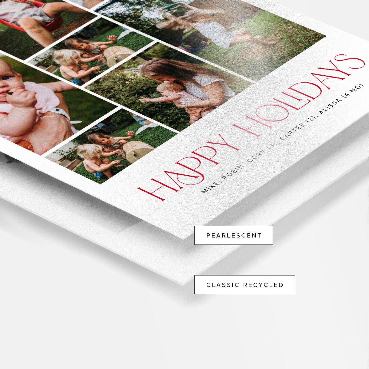 Scallop Square Holiday Card