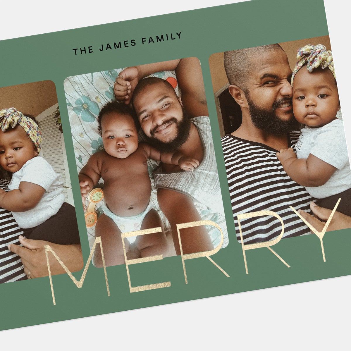 Trio Photo Strip Holiday Card