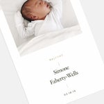 Two-Toned Greenery Birth Announcement
