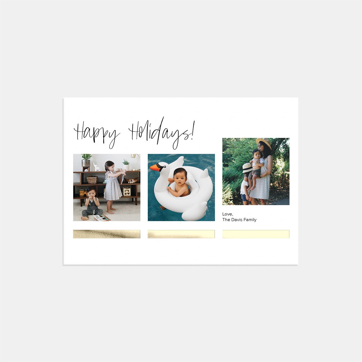 Underscored Squares Holiday Card