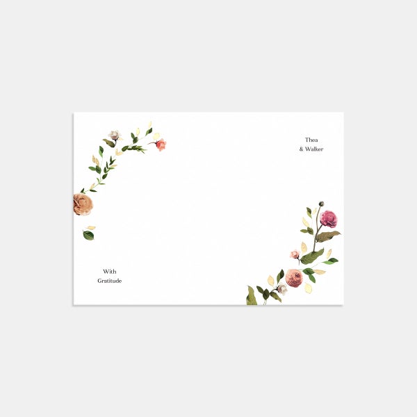 Image for Venamour Botanical Thank You Card with Foil