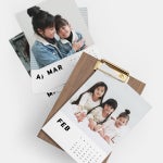 Walnut Desktop Photo Calendar 