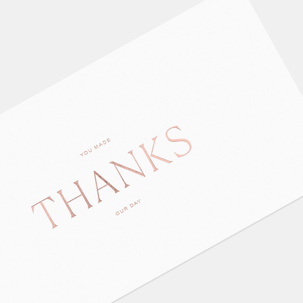 Letterpress Pronounced Thank You Card