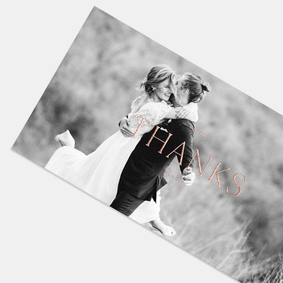 Foil-Stamped Pronounced Thank You Card