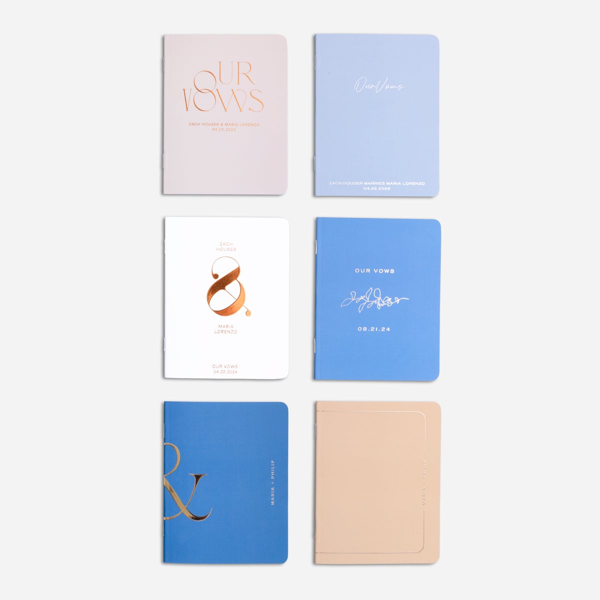 Wedding Vow Books Set of 2. Customized Wedding Vows keepsake. Wedding –  Print Smitten Paper Co